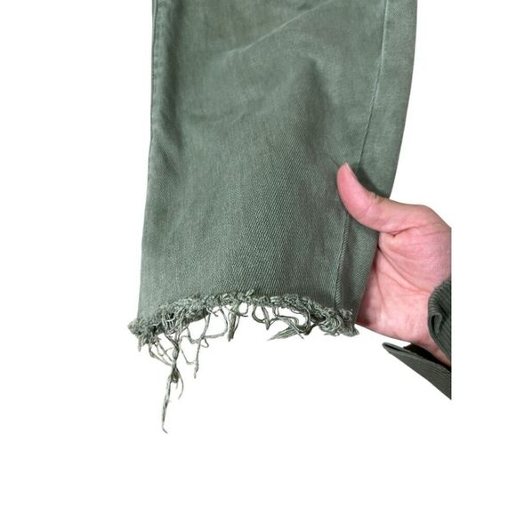 Vervet Green Straight Leg Raw‎ Hem Pants Size 28 - Picture 6 of 9